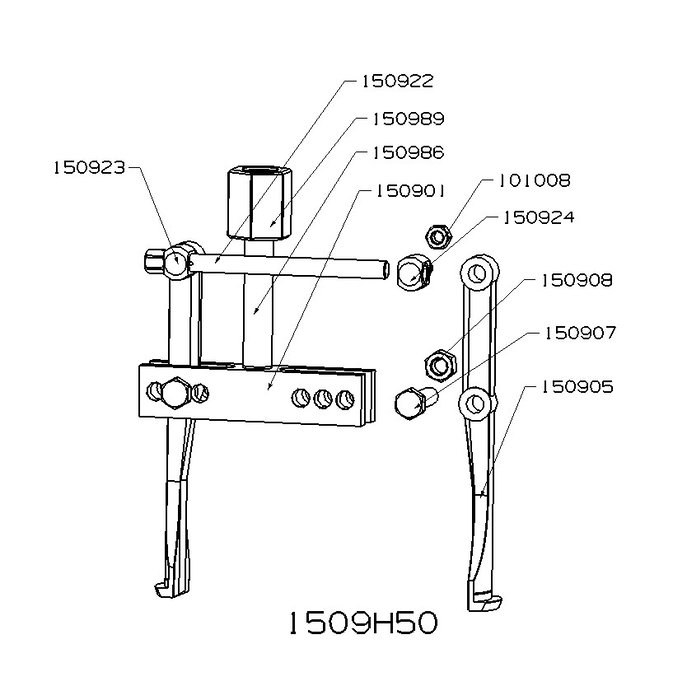Extracteur Hydraulique Pour Prise Intérieure Forza 50 Tonnes